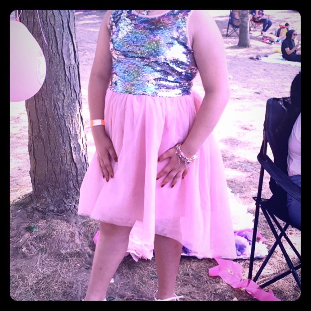 Pink sparkle dress
